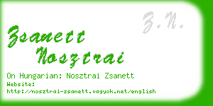 zsanett nosztrai business card